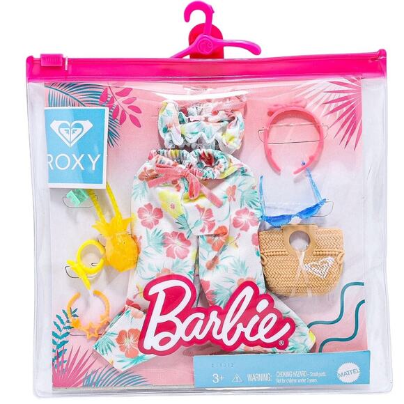 Mattel Other - Mattel Barbie Fashion Accessories 8 PCs Pack ROXY Summer Outfit Bags Jewelry